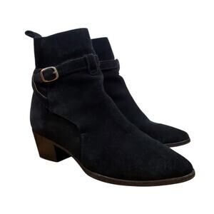Thursday Boot Co Black Suede Jodhpur Boots Womens US 8B Side Buckle Rogue